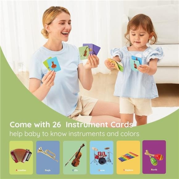 Baby Musical Mats with 25 Music Sounds, Musical Toys Floor Piano Keyboard Mat - Picture 4 of 6